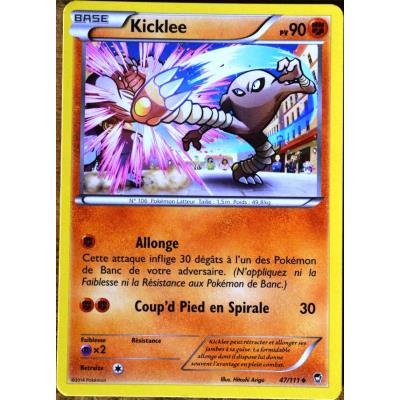 carte Pokémon 47/111 Kicklee 90 PV XY03 XY Poings Furieux NEUF FR État correct - Pokémon reconditionné disponible sur Fnac