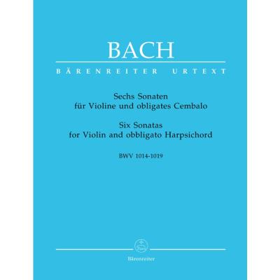 Partitions classique BARENREITER BACH J.S. - 6 SONATES BWV 1014-1019 - VIOLON ET CLAVECIN OBLIGE Violon