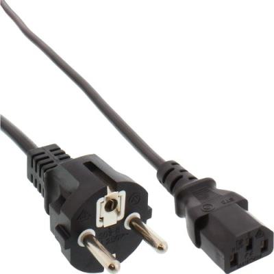 Inline 16651e câble dalimentation fiche secteur droite vers connecteur type c13 noir 3 m