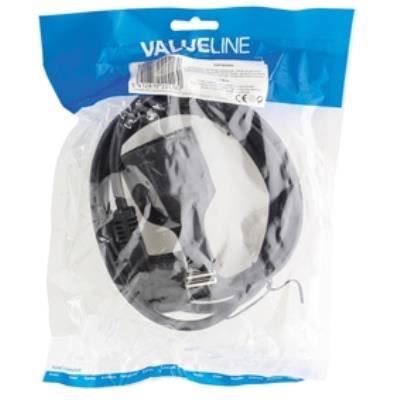 Câble dalimentation schuko coudé mâle - schuko droit femelle 2m noir valueline
