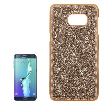 Coque Housse Plastique Bijoux Brillant Galaxy S6 edge Plus / G928 Doré