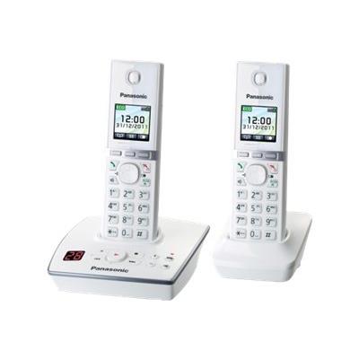 Panasonic KX-TG8062GW - téléphone sans fil - système de répondeur avec ID d'appelant + combiné supplémentaire