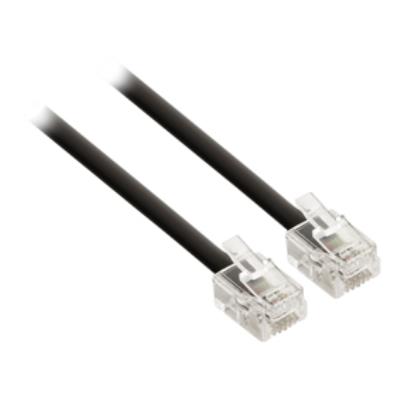 Câble de télécommunication à connecteur rj11 mâle vers rj11 mâle 2,00 m noir valueline