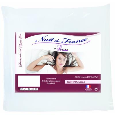 Nuit de france 329369 160 protège traversin coton blanc 160 x 45 x 1 cm