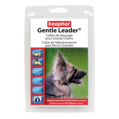 Gentle leader - collier de dressage noir pour gran