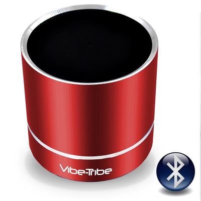 Vibe-Tribe - Troll Mini Ruby Red – Ultracompact 3 Watt Haut-parleurs a Vibration Sans Fil, Bluetooth & Mains-libres