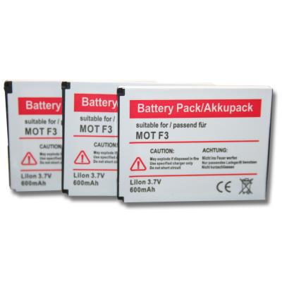 vhbw set de 3 batteries 600mAh pour téléphone fixe sans fil Motorola Motofone F3, AVM Fritz! Fone MT-F, M2 remplace 312BAT006, 100402