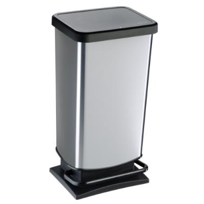 ROTHO 7541 PASO POUBELLE À PÉDALE 40 L ARGENT