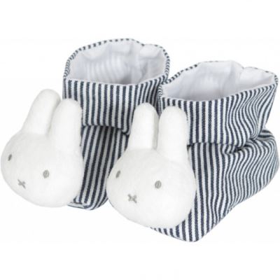 ABC-pantoufles junior textile blanc/bleu 2-pièces