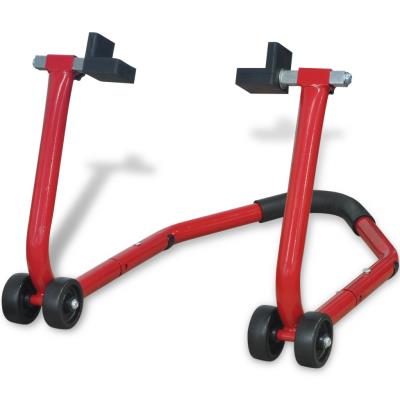 vidaXL Support enclos arrière pour moto Rouge