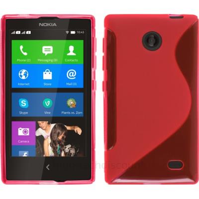 Housse etui coque pochette silicone gel fine pour Nokia X / X+ + film ecran - ROSE