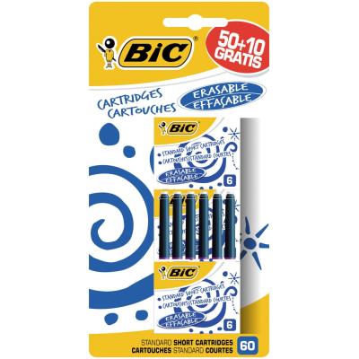Cartouches courtes universelles bleues, 50+10 GRATUITS !