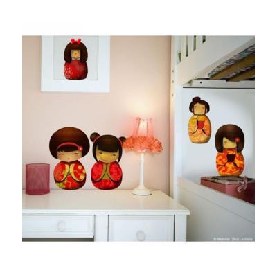 Kokeshi Stickers Muraux 1Planche 48X68Cm Fdri Deab