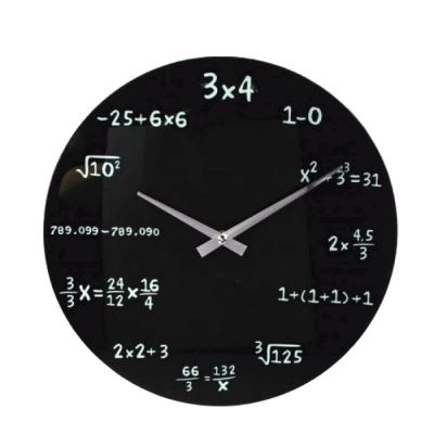 Horloge Mathématiques en verre