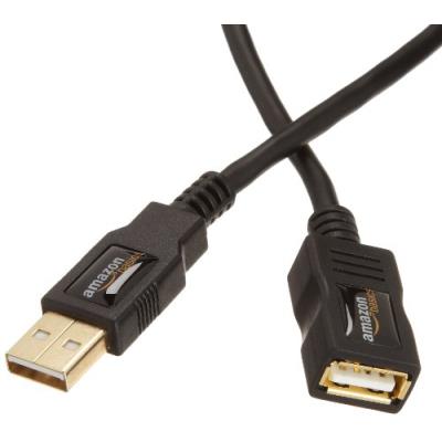 AmazonBasics Lot de 2 Rallonges Câbles USB 2.0 mâle A vers femelle A 1 m