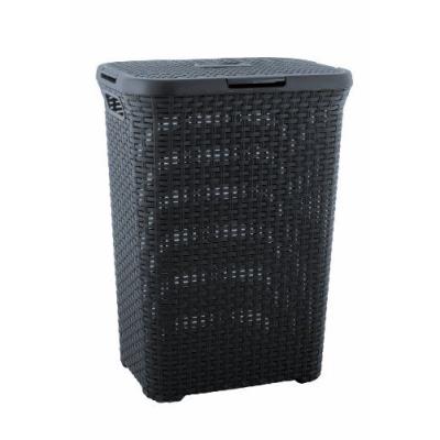 Curver 189211 Coffre à  Linge Aspect Rotin Polypropylène 60 L