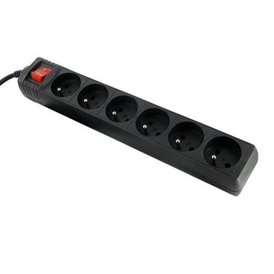 Whitenergy base 125j protection contre les surtensions, 6 prises de courant alternatif, 1,8 m, noir 10082