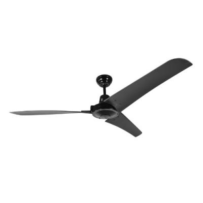 PEPEO VOURDRIES VENTILATEUR DE PLAFOND AVEC INTERRUPTEUR MURAL NOIR