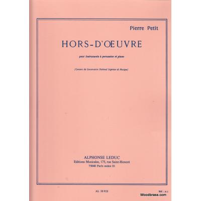 Partitions classique LEDUC PETIT P. - HORS D'OEUVRE - PERCUSSION ET PIANO Percussion