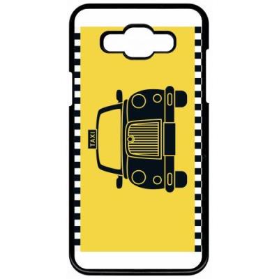 Coque samsung galaxy grand 3 taxi sur fond jaune