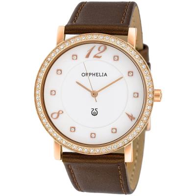 Montre Orphelia Lady-122-1727-13 en Cuir Marron