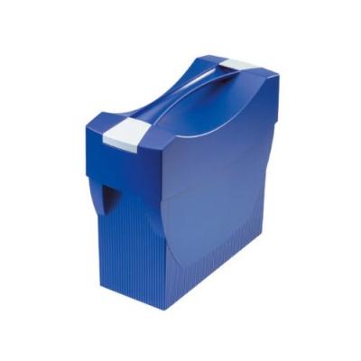 Han 1901-14 boîte à dossiers suspendus swing avec couvercle, capacité env. 20 dossiers, 390 x 260 x 150 mm (bleu)