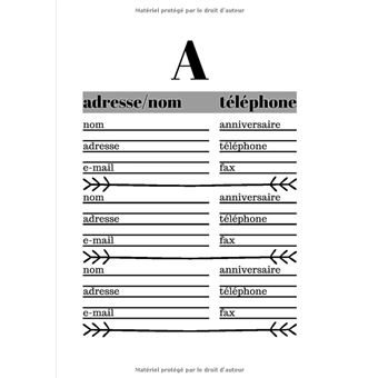 Répertoire Alphabétique 160 pages avec des repères pour chaque lettres  NLFBP Editions - broché - NLFBP Editions - Achat Livre