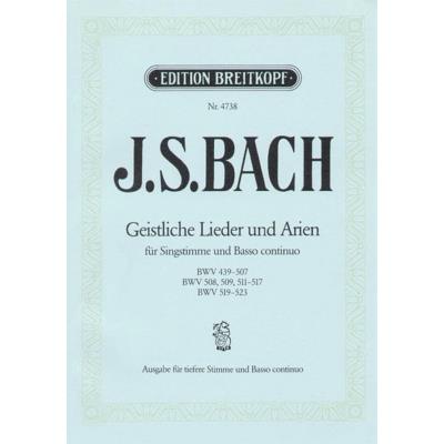 Partitions classique EDITION BREITKOPF BACH J.S. - GEISTL. LIEDER UND ARIEN TIEF - TENOR, PIANO Ténor, piano