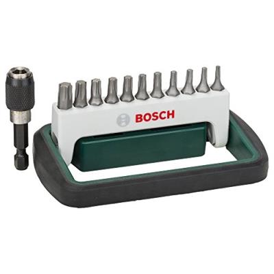 Bosch 2609256D23 11 Pièces +1 Coffret D'Embouts De Vissage Compact T8/T10/T15 (2X)/T20 (2X)/T25 (2X)/T27/T30/T40/1 Porte-Embout