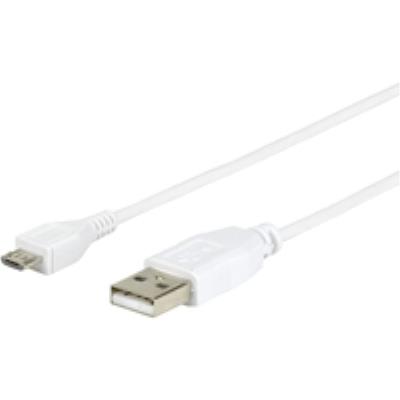 Microusb cable 2m microusb m - usb a m white estuff es84001-2m-white