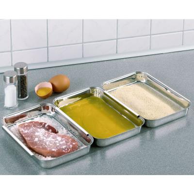 Wenko set de 3 paniers, acier inox - couleur argent