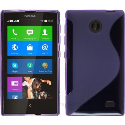 Housse etui coque pochette silicone gel fine pour Nokia X / X+ + film ecran - MAUVE