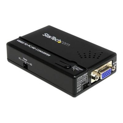 StarTech.com Composiet en S-Video naar VGA Video Converter videoconverter - zwart