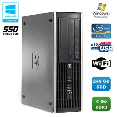 Pc hp compaq elite 8100 sff intel core i5 3.2ghz 4go 240go ssd graveur wifi w7
