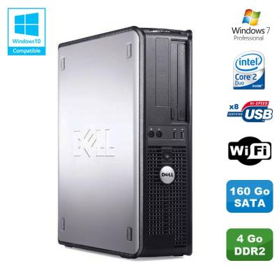 Pc dell optiplex 330 dt intel core 2 duo e4300 1.8ghz 4go ddr2 wifi 160go w7 pro