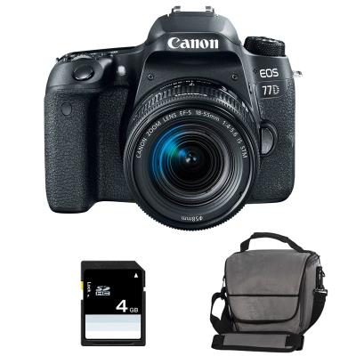 CANON eos 77d + 18-55 is stm + sac + sd 4go