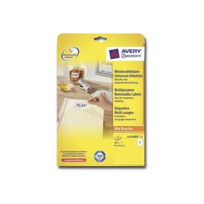 Avery L4745REV - etiketten - 200 stuks