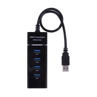 Hub USB 3.0 haut débit de USB Type A mâle à 4 ports femelles de type