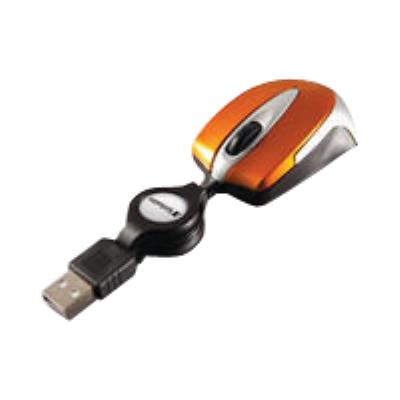 Verbatim Go Mini Optical Travel Mouse - muis - USB - vulkanisch oranje