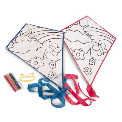 Cerf-volant à colorier bleu