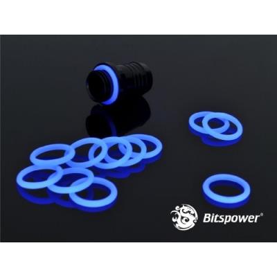 Bitspower - jeu de 10 joints pour embouts watercooling 1 4 - bleu réactif aux uv - bp-wtp-o10-uvbl