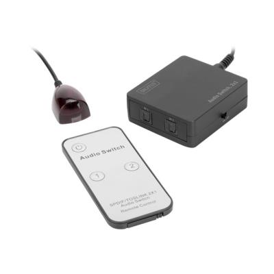 DIGITUS Toslink Audio Switch 2x1 with IR Remote Control - commutateur - Ordinateur de bureau