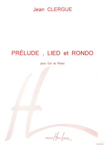 PRELUDE, LIED ET RONDO