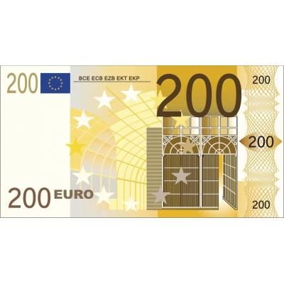 Drap de bain microfibre design billet de 200 € - 180 x 90 cm