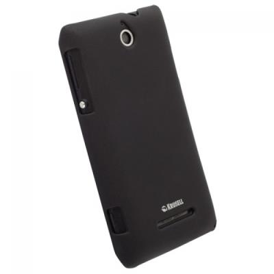 Krusell ColorCover - Beschermende bedekking voor mobiele telefoon - plastic - zwart metalliek - voor Sony XPERIA E