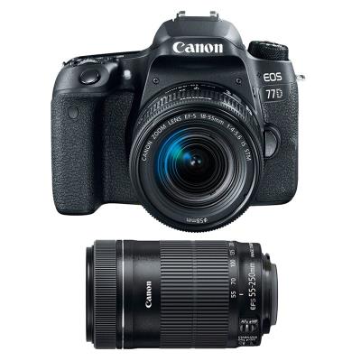 CANON eos 77d + 18-55 is stm + 55-250 is stm