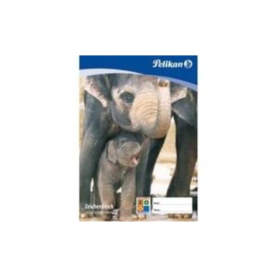 Pelikan - bloc de dessin c 4 10, a4, 100 g m2, 10 feuilles blanchi sans chlore, perforé (224816 c4-10) 45688