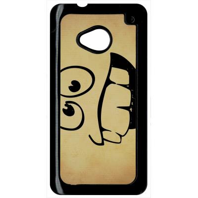 Coque HTC m7 smiley idiot debile