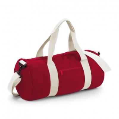 Sac de voyage toile - 20 L - Varsity Barrel Bag - BG140 - rouge