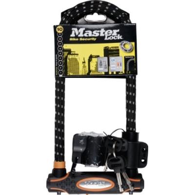 Master lock antivol u réfléchissant noir anse haute 280*110*13 + support